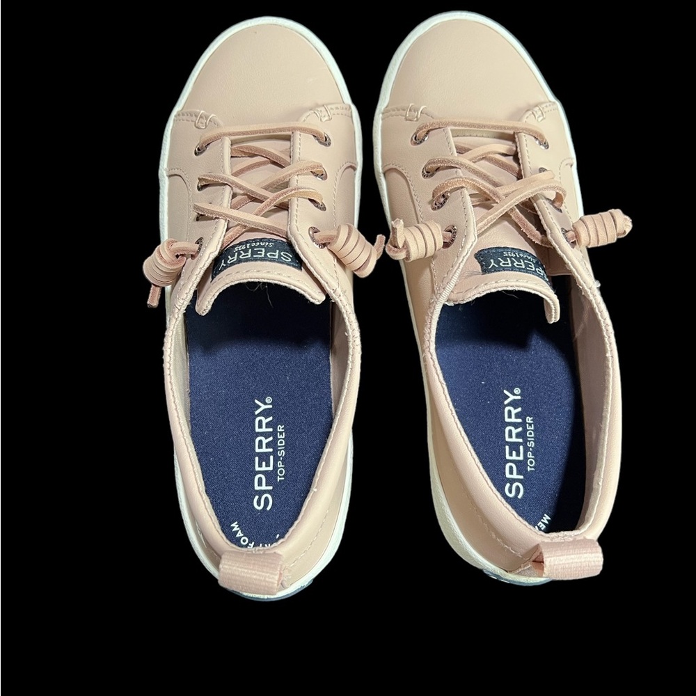 NWOT Dusty Rose Pink Sperry “Crest Vibe” Slip-on Leather Sneakers Size 6.5